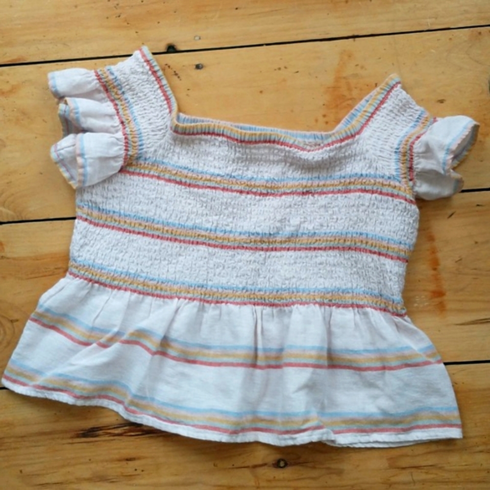American Eagle Multicolor Smocked Top